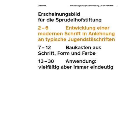 Corporate Design Sprudelhof Art Noveau Prof. Klaus Hesse